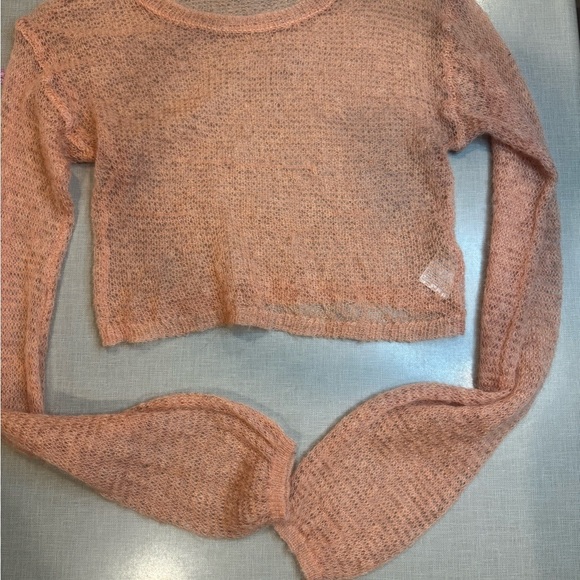 Women's Cozy Knit Sweater in Peach - Picture 2 of 2